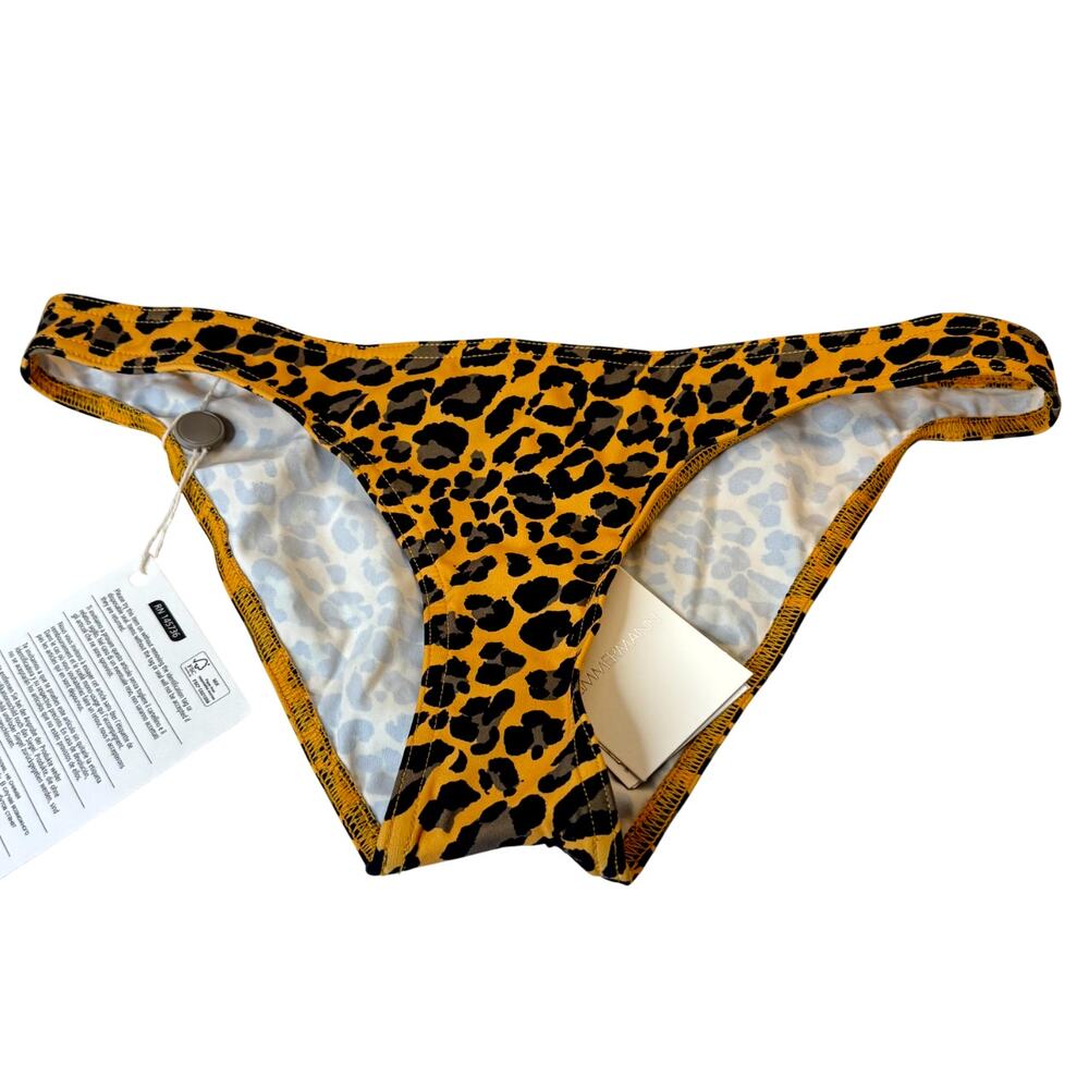 Zimmermann Yellow and Black Leopard Print Bikini Bottoms
